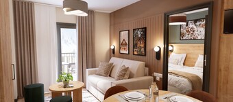 T2 moderne au coeur de Vars, ski aux pieds, balcon