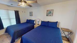 2 bedrooms, iron/ironing board, WiFi, bed sheets