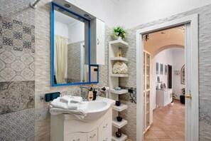 Ducha, secador de pelo y toallas