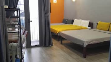 Family Triple Room, Balcony, City View | Blackout drapes, iron/ironing board, free WiFi