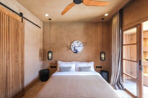 Deluxe-huvila, näköala uima-altaalle | 2 makuuhuonetta, egyptinpuuvillaiset lakanat, ylelliset vuodevaatteet