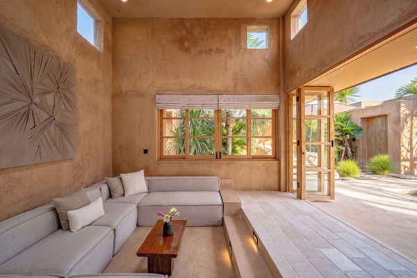 Villa Deluxe, vista a la alberca | Sala de estar | Televisión de pantalla plana