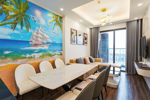 Luxury Apart Daire, Şehir Manzaralı, Kule | Oturma alanı