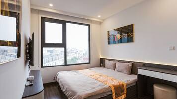 Departamento de lujo, vista a la ciudad, torre | 2 habitaciones, cortinas blackout y wifi gratis