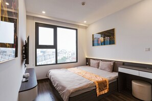 Luksushuoneisto, kaupunkinäköala, torni | 2 makuuhuonetta, pimennysverhot, ilmainen Wi-Fi