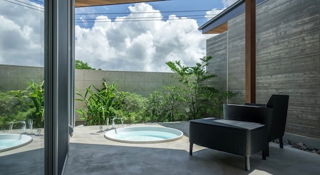 Terrace/patio. AnnexBEKKAN3 With openair bath | Room only E / Nishinomote Kagoshima