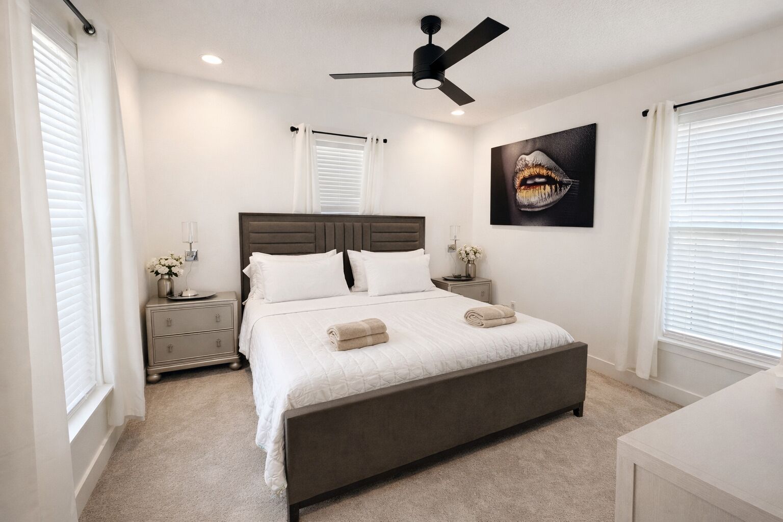 3 bedrooms, iron/ironing board, WiFi, bed sheets