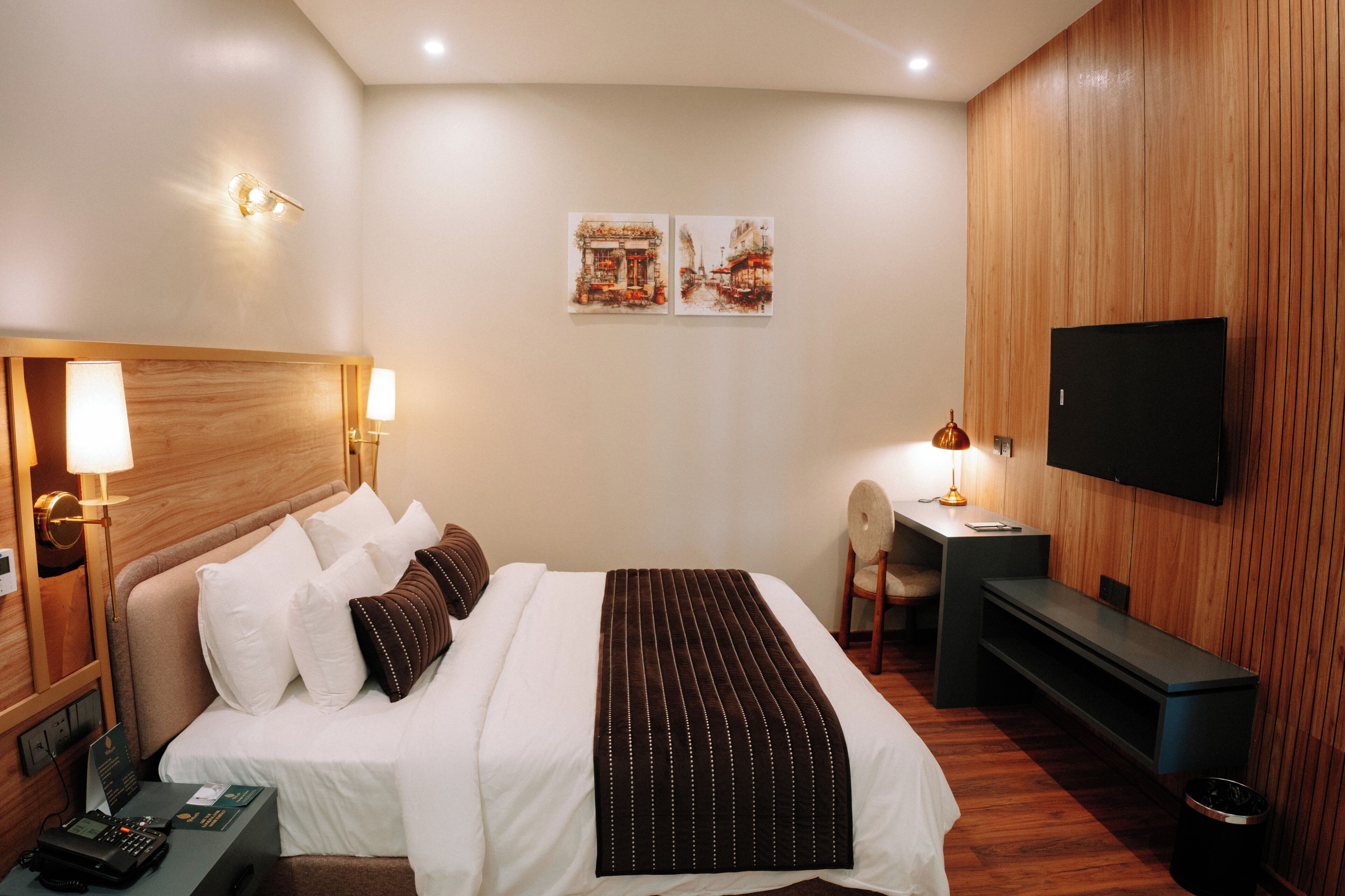 Egyptian cotton sheets, premium bedding, memory foam beds, minibar