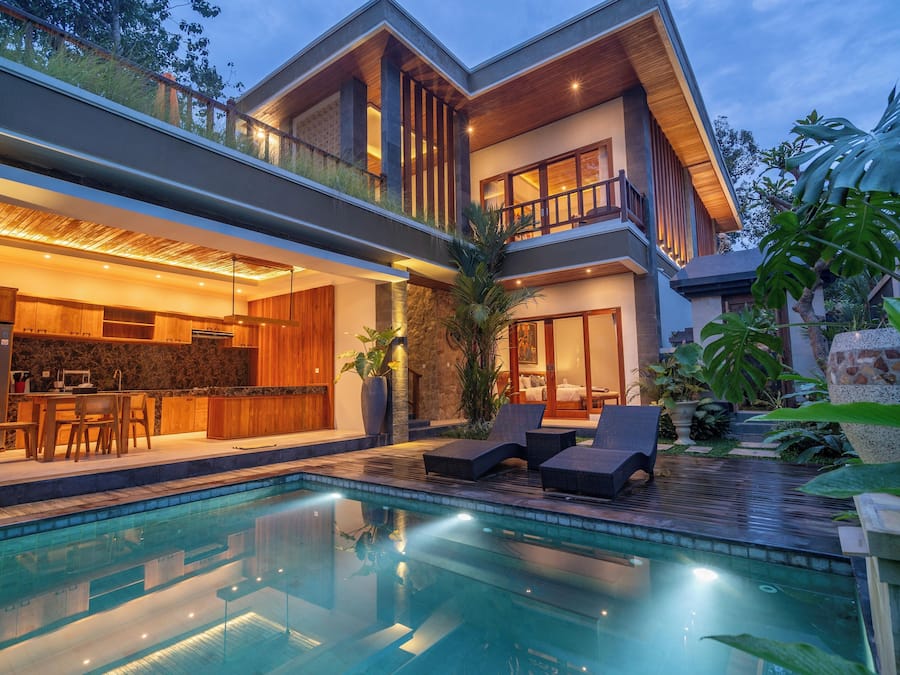 Vila família, 2 quartos, piscina particular | 2 quartos, camas extras/dobráveis (sobretaxa), Wi-Fi de cortesia