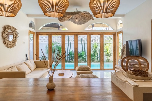 Villa, Balcony, Pool View | Living room | Flat-screen TV