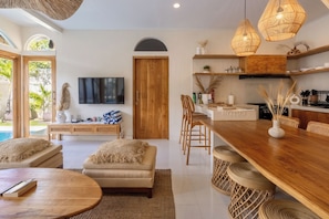 Villa, Balcony, Pool View | Living area