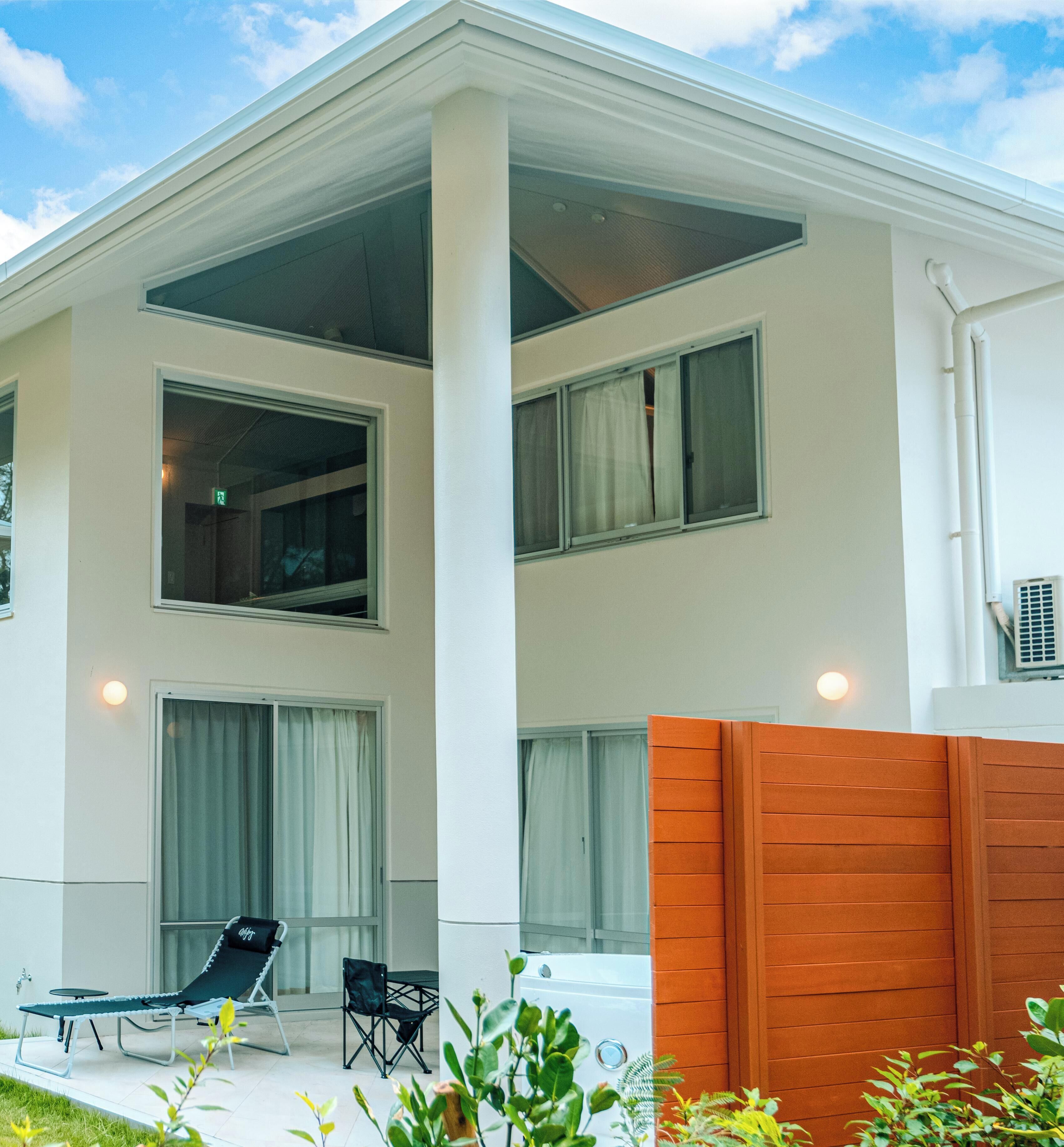 Standaard villa, niet-roken, uitzicht op het strand (No.2) | 2 slaapkamers, een strijkplank/strijkijzer, gratis wifi, beddengoed