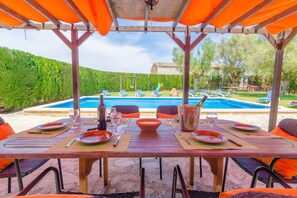 Outdoor dining - Aubadellet (can Randa) - Villa With Private Pool (Villafranca De Bonany, Illes Balears)