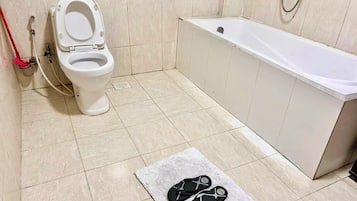 Towels, soap, toilet paper