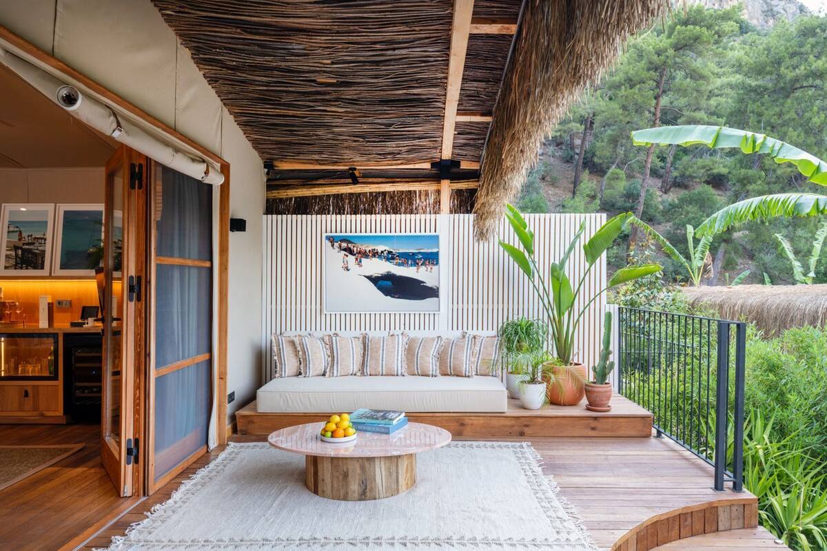 Luxury Tent, Private Pool, Garden View | Terrace/patio