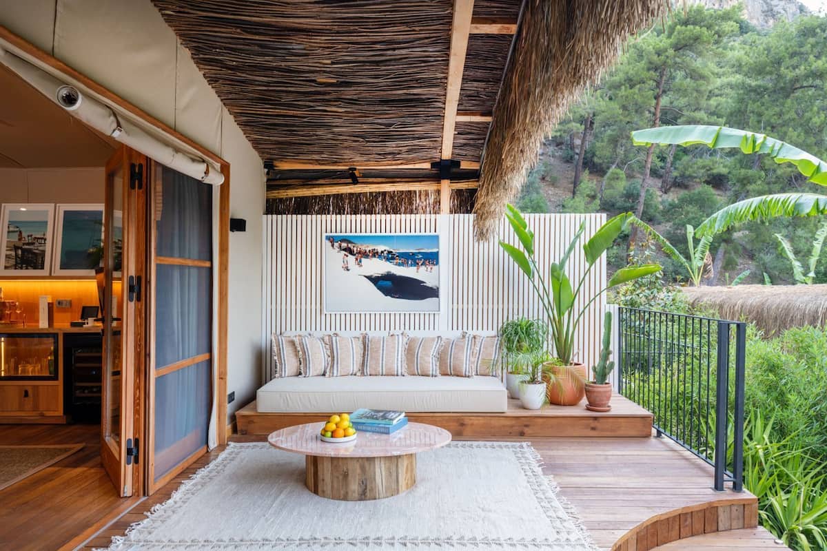 Luxury Tent, Private Pool, Garden View | Terrace/patio