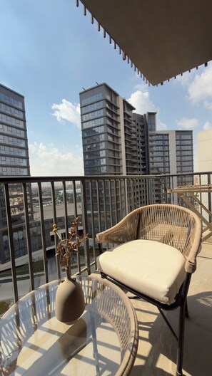 Superior Apartment, 2 Bedrooms | Terrace/patio - Mynt Stay zed west Residence 2 bedroom E1E213 (Sheikh Zayed City)