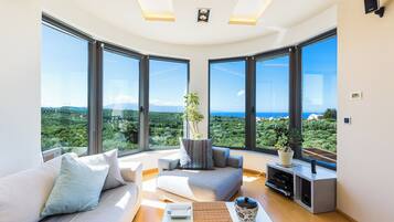 Smart TV, fireplace, table tennis