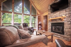 Fernseher, Kamin, Arbeitsbereiche