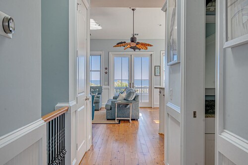 Oceanfront Home w/ Private Beach Access + Soaring Views by Tybee Cottages