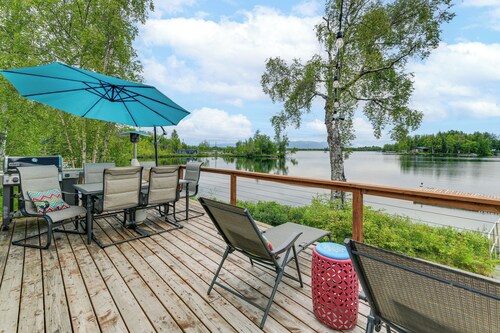 Scenic Waterfront Big Lake Home: Fish, Boat, Sled!