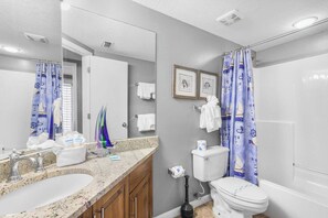 Shower, towels, soap