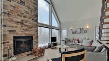 TV, fireplace, table football, offices