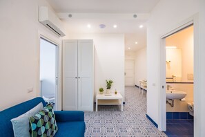 Comfort Condo, 1 Bedroom, Balcony, Partial Sea View | Living area | Flat-screen TV - Angelina Apartments Amalfi Coast  (Maiori)