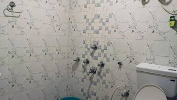 Shower, soap, toilet paper