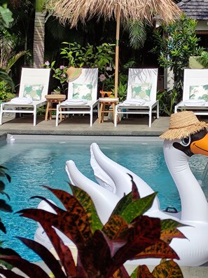 Outdoor pool, a heated pool