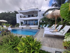 Outdoor pool, a heated pool