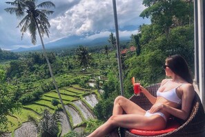Standard Single Room, 1 Bedroom, Mountain View | Terrace/patio - Villa Di Bias (Karangasem)