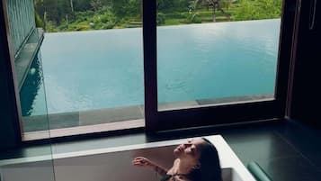 奢華別墅, 1 間臥室, 私人泳池, 山景 | 浴室淋浴間