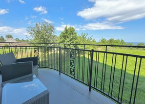 Basic Triple Room, Balcony, Ground Floor | Terrace/patio - Pensjonat Błękitna Przystań (Puck)