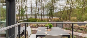 Casa junto al lago Wisełka con sauna