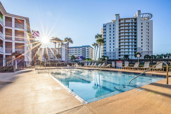 Outdoor pool, a heated pool