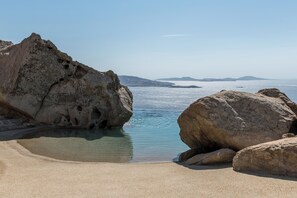 Sun-loungers, beach towels