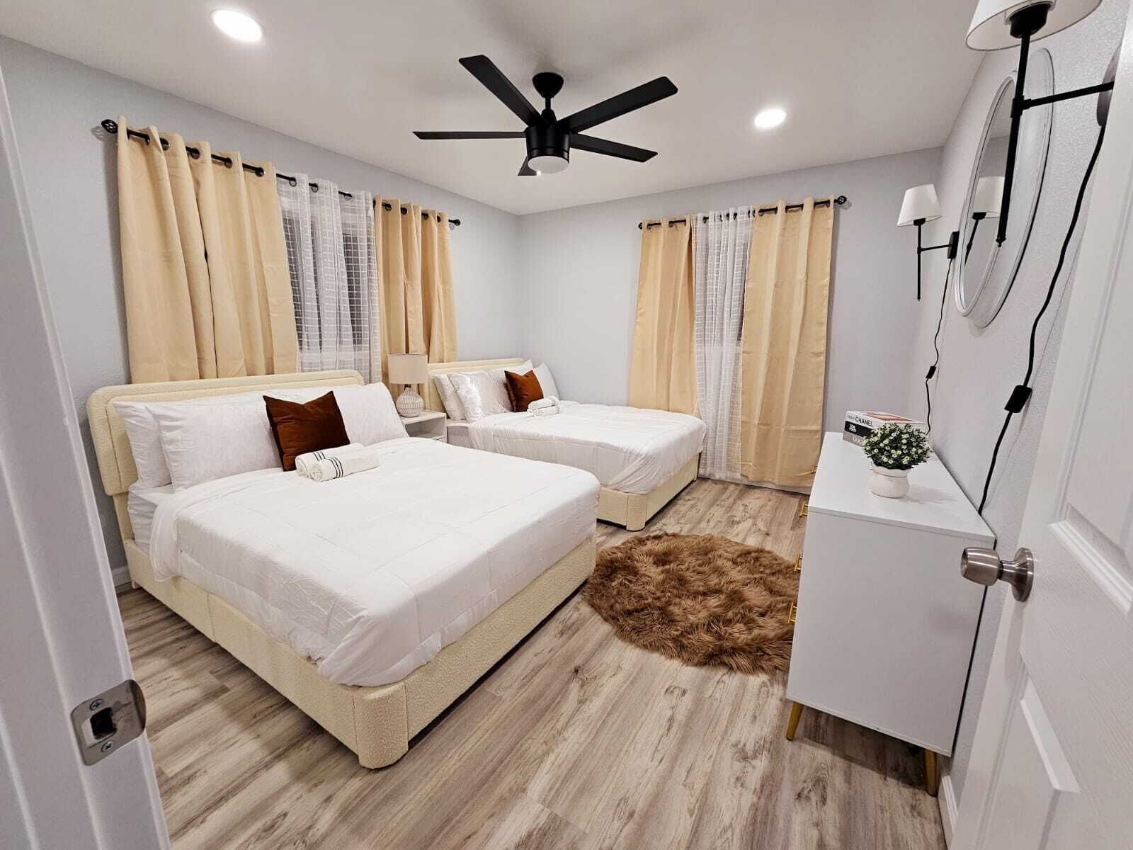 2 chambres, bureau, Wi-Fi, draps fournis