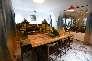 Dining - Poorna: New Luxury 5 BHK Villa w/Pool, Jacuzzi & Views (Shankarpalle)