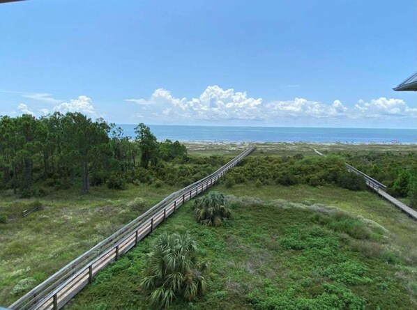 Blick von der Unterkunft