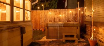 Hot Tub | Bohemian Bungalow | Restaurants + Shops