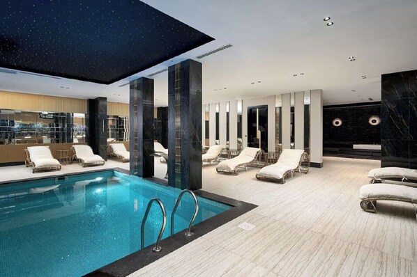 Indoor pool, outdoor pool