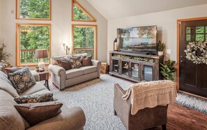 TV connectée, cheminée