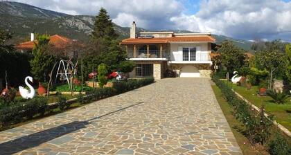 Cozy 2-bedroom apartment in charming Vrisi with WiFi, AC