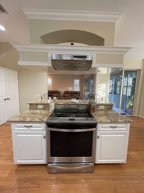 Microwave, oven, stovetop, dishwasher