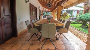 Outdoor dining - Premium Mansion in Poblado w/Nightclub & Maid/Chef (Medellín)