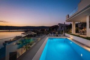 A heated pool