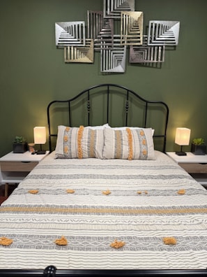 1 bedroom, iron/ironing board, travel crib, free WiFi