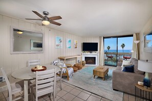 TV, fireplace, table football, ping pong - One Bedroom Breathtaking Whitewater Ocean Views, From the Balcony No Stairs! (Oceanside)