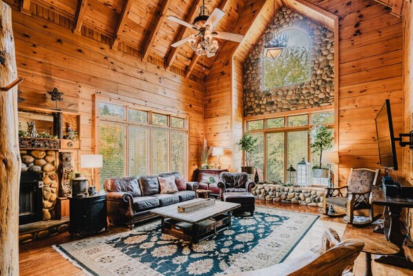 Télévision, cheminée